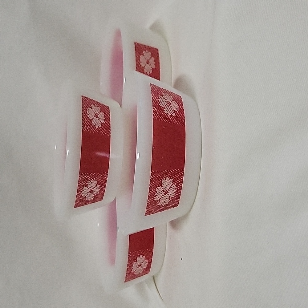 Federal Glas Country Kitchen, Flower, Bowls, Set of 4
